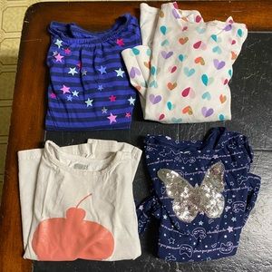 4 girls size 6 long sleeves